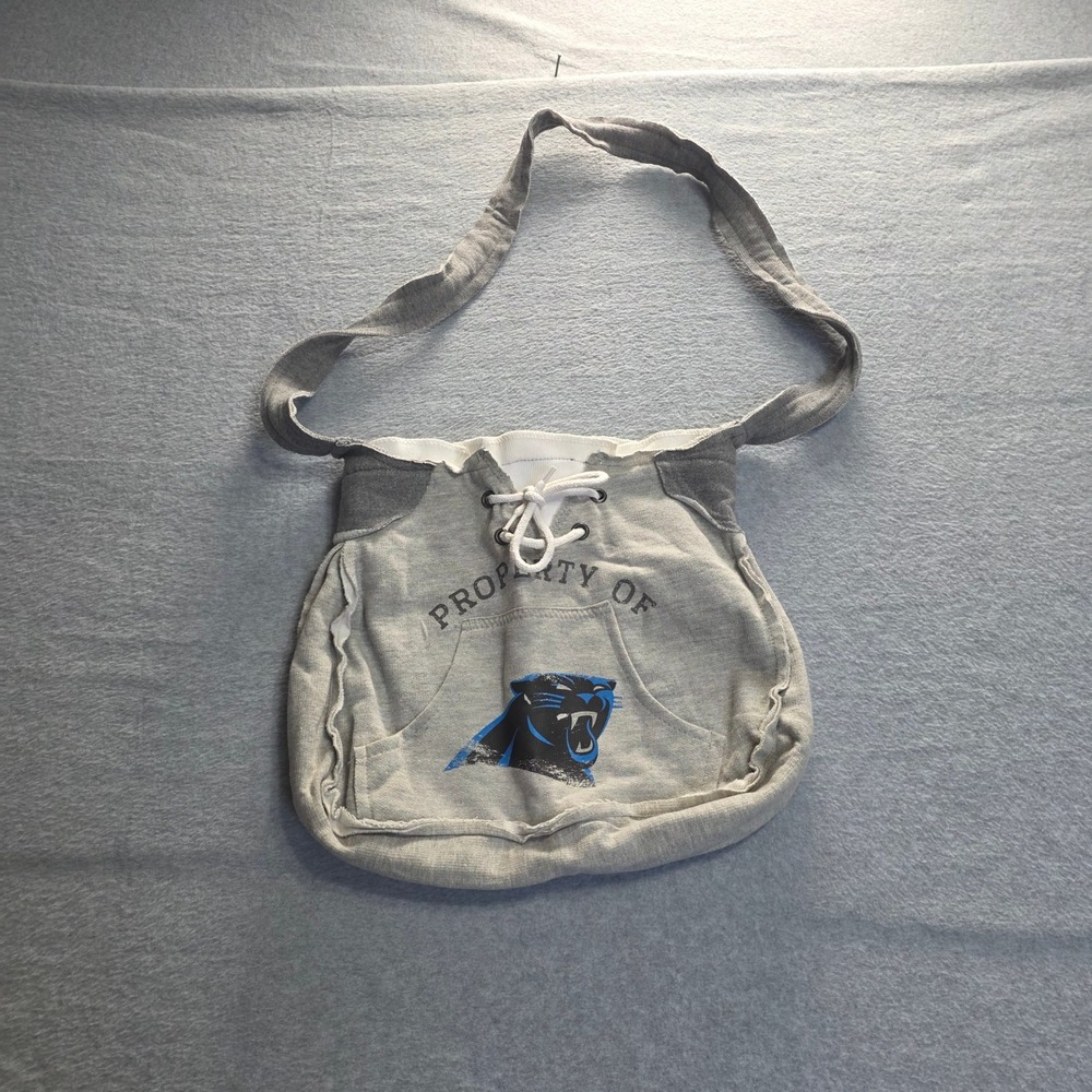 Littlearth Carolina Panthers Crossbody Bag Gray Sweatshirt Hoodie‎ Purse NFL